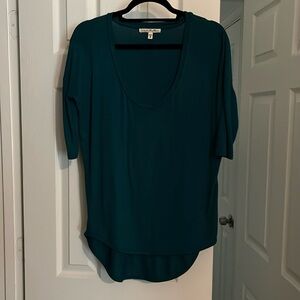 Express Teal Scoop Neck Top